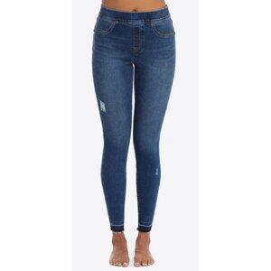 Spanx Womens M‎ Raw Hem Distressed Skinny Jeans
